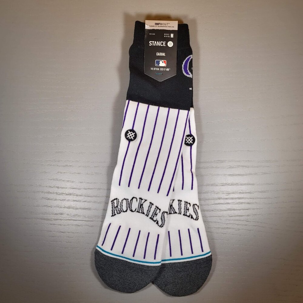 Stance Colorado Rockies MLB Col Colorado Casual Crew Socks Unisex Medium NWT